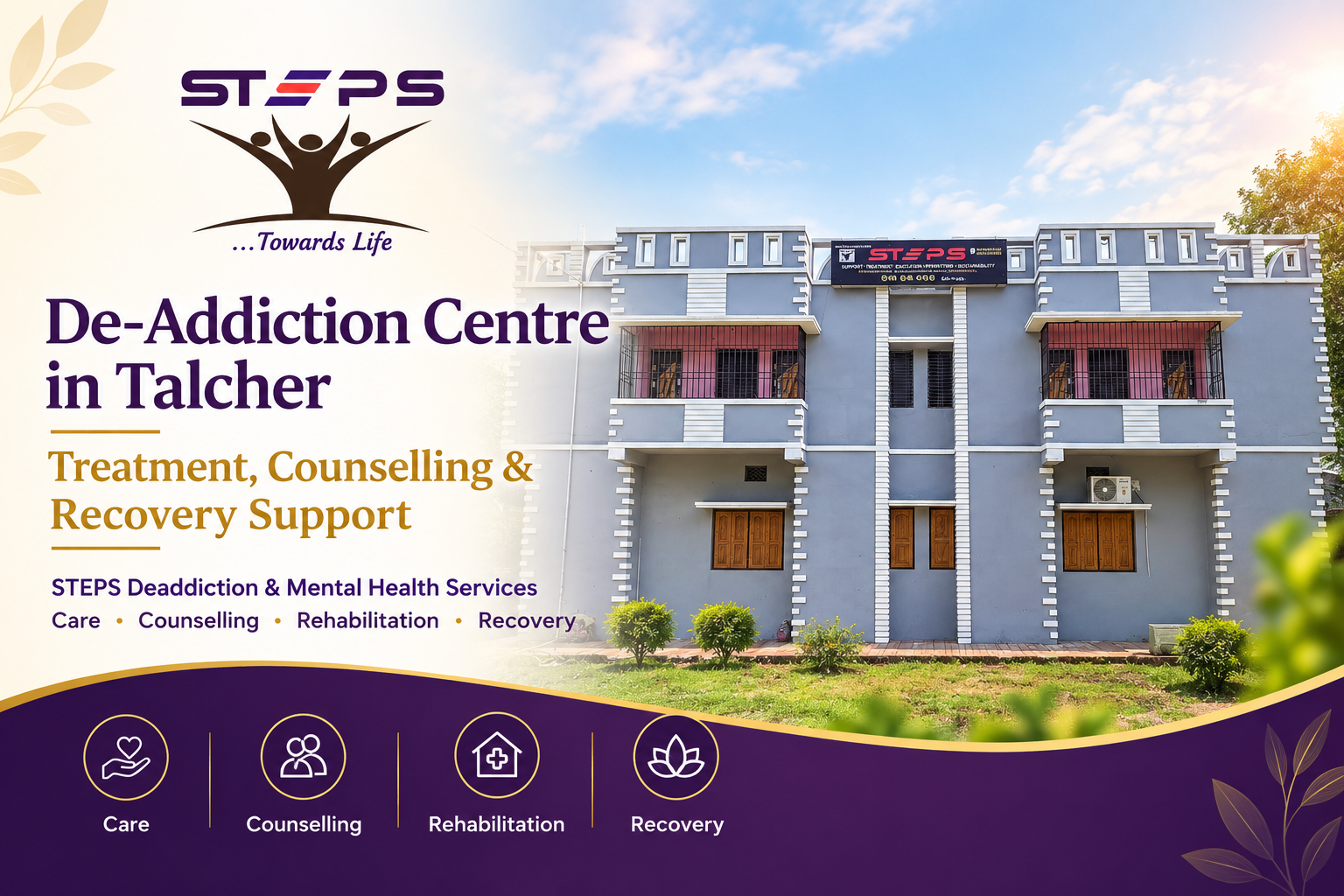 De-addiction centre in Talcher providing addiction treatment counselling and recovery support
